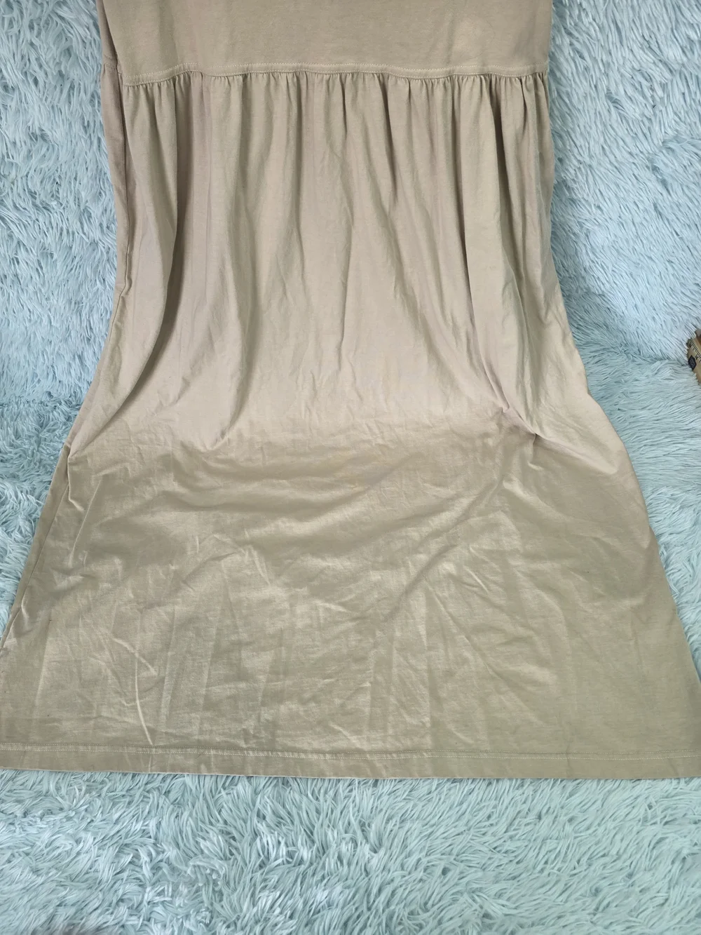 Pierre Cardin‎ Vintage Tan Cotton Sleeveless Maxi Dress with Pockets - Size L